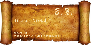 Bitner Niobé névjegykártya